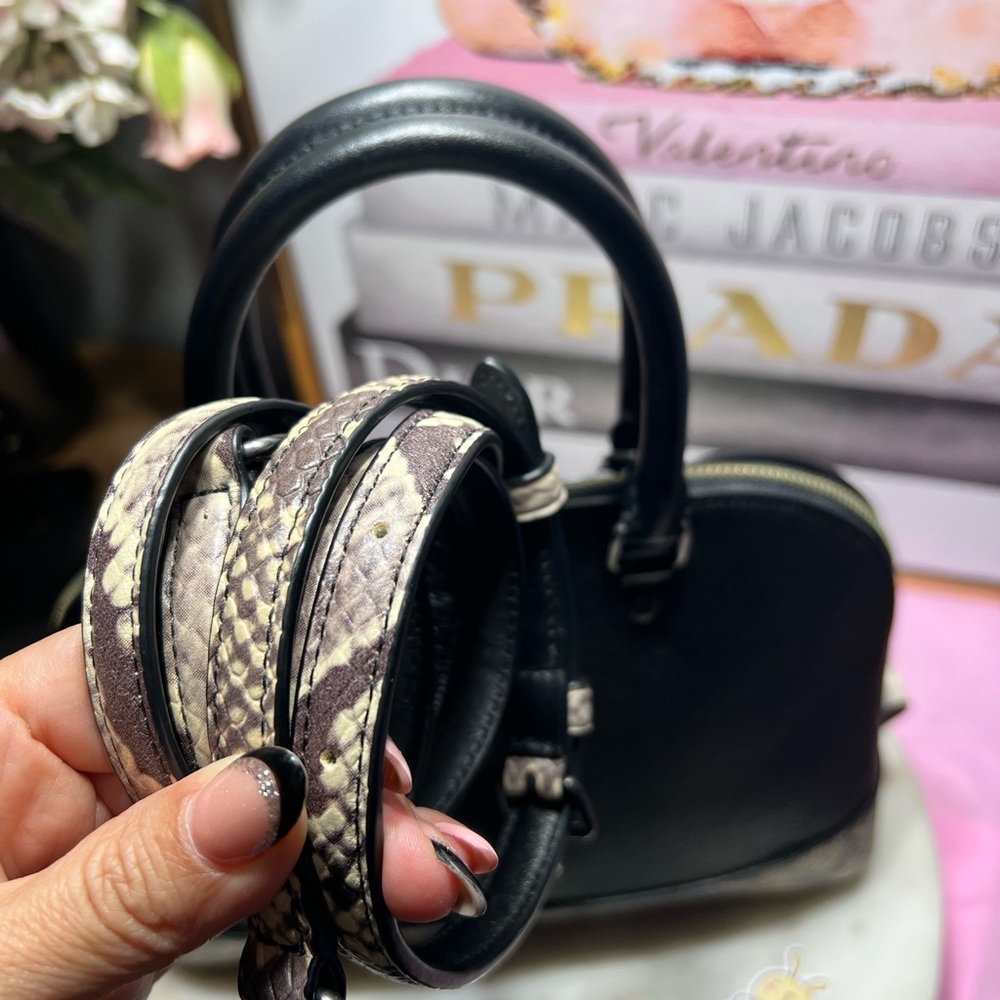 Coach Mini Sierra Satchel Black and grey Satchel with Exotic Accents EUC - Picture 12 of 14